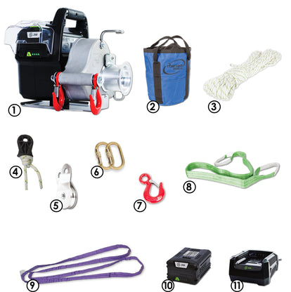 PCW3000-Li winch box kit with battery