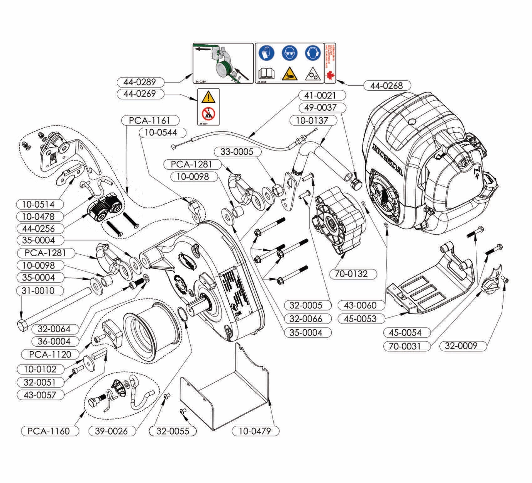 PCW4000 Spare Parts Portable Winch CA