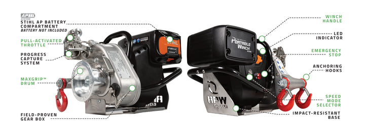 APW6000 - 1500 kg battery-powered winch