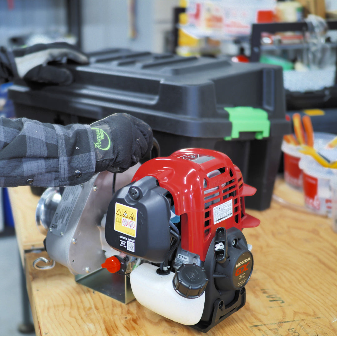 Portable Winch case in garage