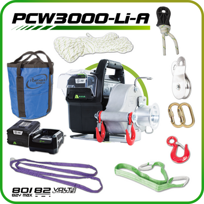 80/82 V Battery-Powered Portable Winch