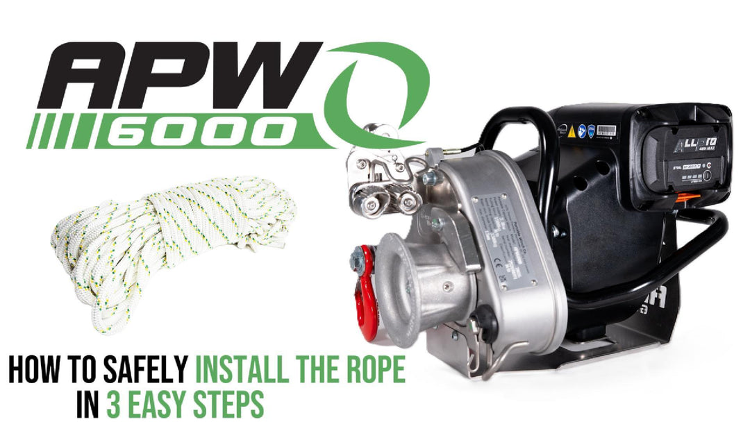 Correct APW6000 rope installation behind the tension rod