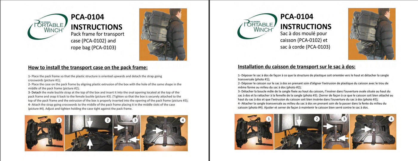 HARNAIS MOULÉ POUR TRANSPORT DU CAISSON PCA-0102