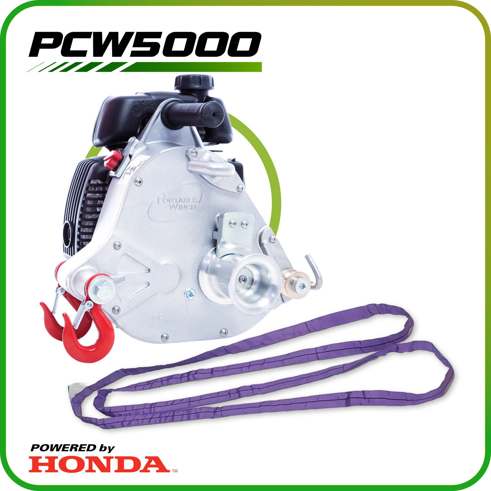 PCW5000 Gas-Powered Pulling Winch – Portable Winch CA